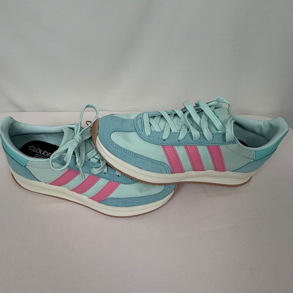 Adidas Run 70s 2.0 Womens Sneakers Blue Pink Cloudfoam JR2424 Size 6.5